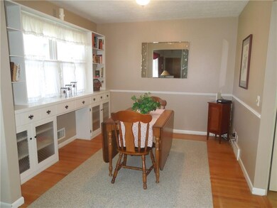 Formal dining room with built ins and buffet area