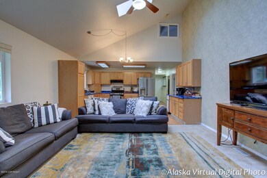 Living Room w/Vaulted Ceiling
