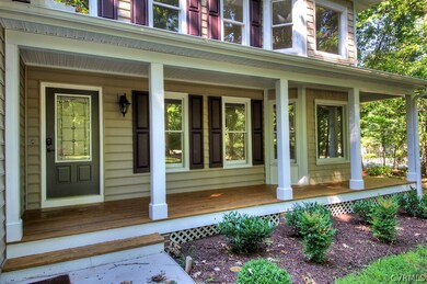 Charming country porch. Just bring your rocking ch