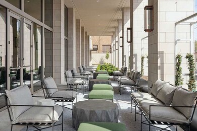 Serene outdoor lounge featuring comfortable seatin