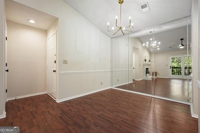 Entry and dining area