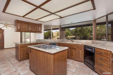 Upgraded kitchen with huge bay window