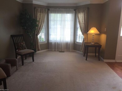 The large living room flows nicely into the dining room, is great versatile space. Has a bay window with 2
