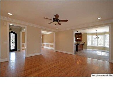 Living room opens up to the eat in kitchen and for