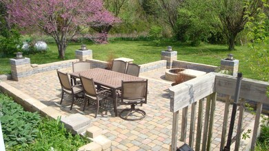 Oudoor Living with Fire Pit and Lighting
