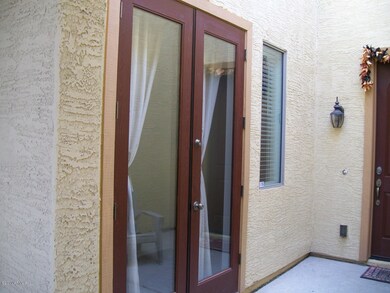 French doors at courtyard