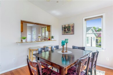 Dining area with counter height bar.