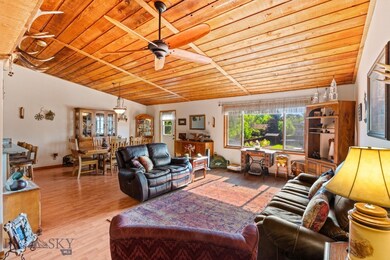 Vaulted Living Room/ Dining Area