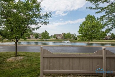 Pond view from front of home and patio