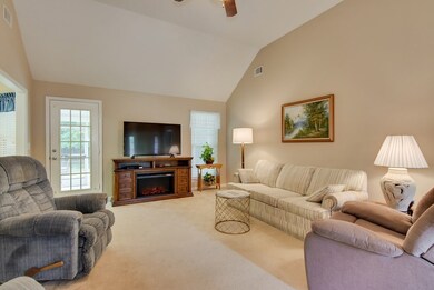 Family room with cathedral