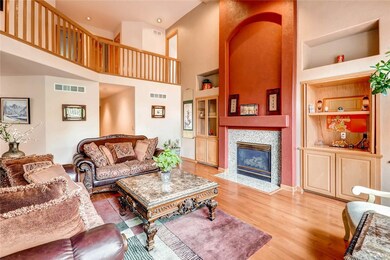 main floor great room with gas fireplace