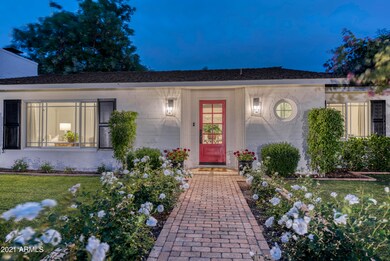 Front Entry at Twilight
