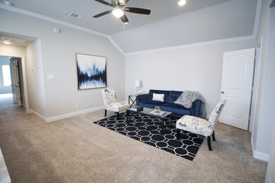 Make your way upstairs, and step into the spacious
