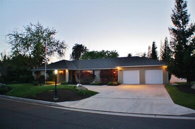 Circle drive way, two car garage.