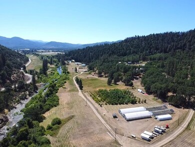 Aerial creek GH orchard land