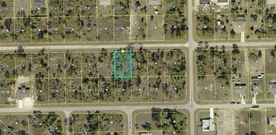 Aerial map of property and surrounding area featur