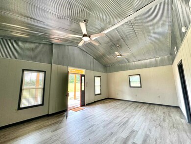 Notice that each window has blinds.