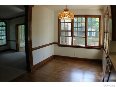 Breakfast Nook. Chair rail. Newly refinished hardw