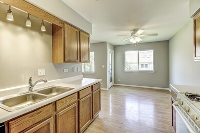 Kitchen into dining area.