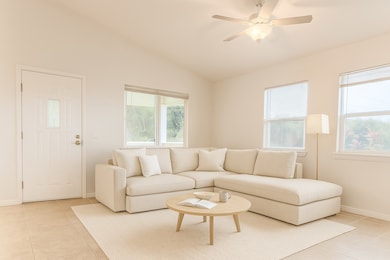 Virtually staged living room