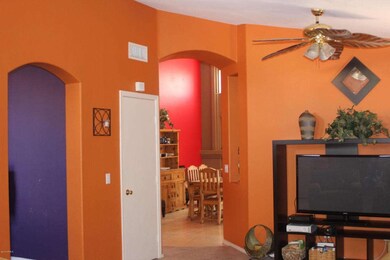 Living Rm into Family Room w/den on left
