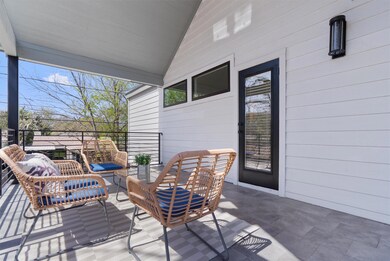Wooden deck featuring outdoor lounge area