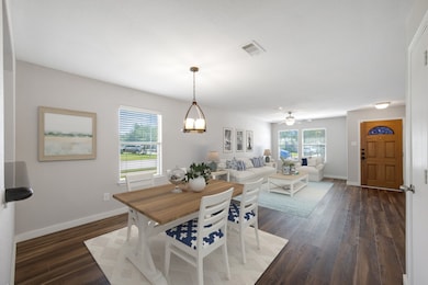 Virtually Staged-Primary Living/Dining Area