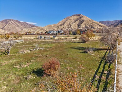 Mountain view with rural landscape