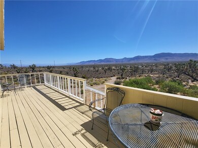 Wooden deck with a mountain view