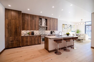 Virtually staged Kitchen/dining space