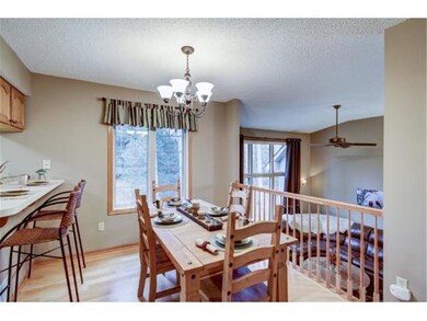 Dining room with view of living room below.