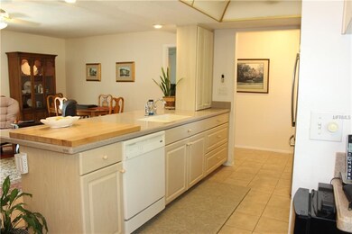 Kitchen overlooking the living room