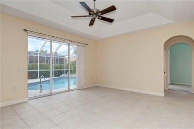 Spacious family room open to the kitchen with brea