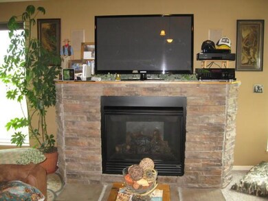 Inviting gas fireplace