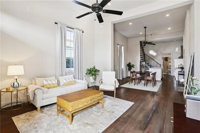 Living room & open concept dining to kitchen