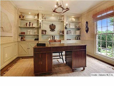 Study with the recent addition of custom bookcases