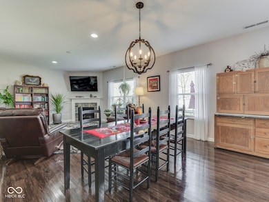 Family room with gleaming hardscape flooring