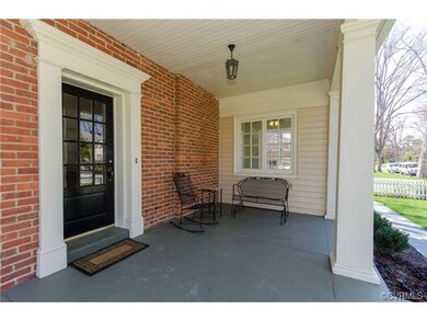Side porch with entrance.