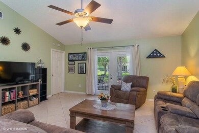 Living room from french doors!