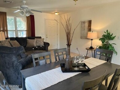 Front entry Living Room Dining Area