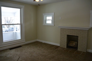 Gas log fireplace custom mantel