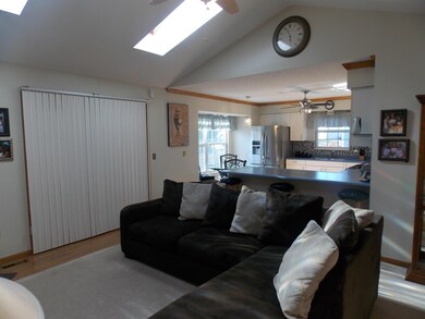 great room overlooking kitchen