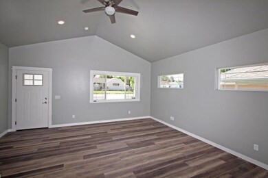 Vaulted living room