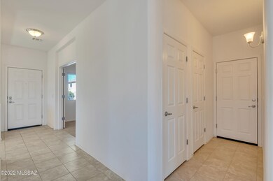 Hallway to garage front door