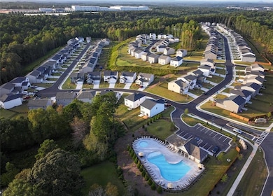 Birds eye view of property