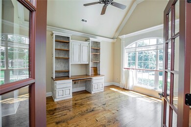 designated office at the front of the house