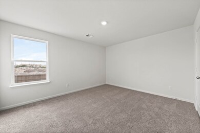 Spare room with carpet flooring and recessed lighting