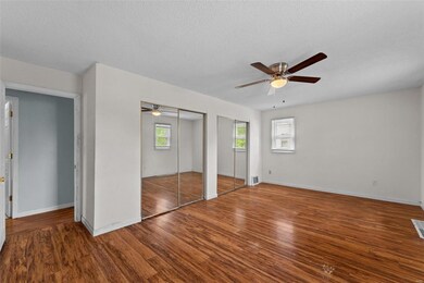 Double closets in large master bedroom