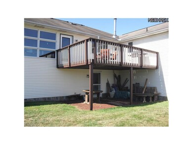 View of the large deck that leads to the walk out.