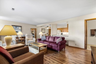 Living Room Opens to Dinette & Kitchen